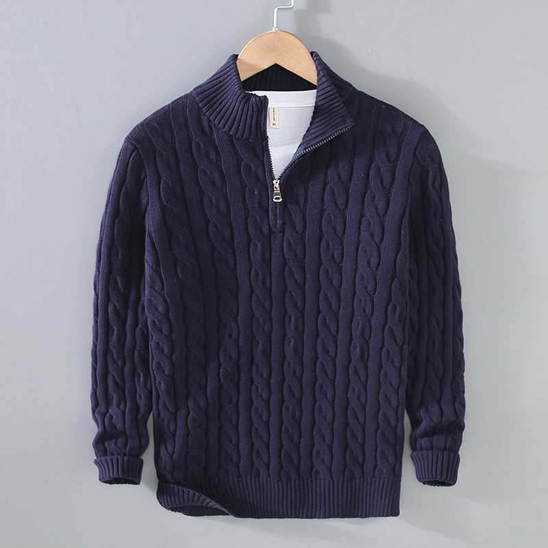 Harrison Knitwear | Men's Quarter-Zip Pullover Sweater